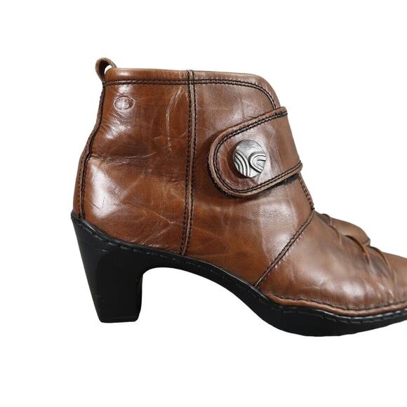 Josef Seibel Shoes Womens 37 Booties Fashion Classic Calla Leather Strap Slouchy - Picture 3 of 16